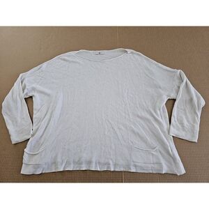 Vintage Womens Wool Blend Sweater Front Pocket Large Made in Italy Oversize